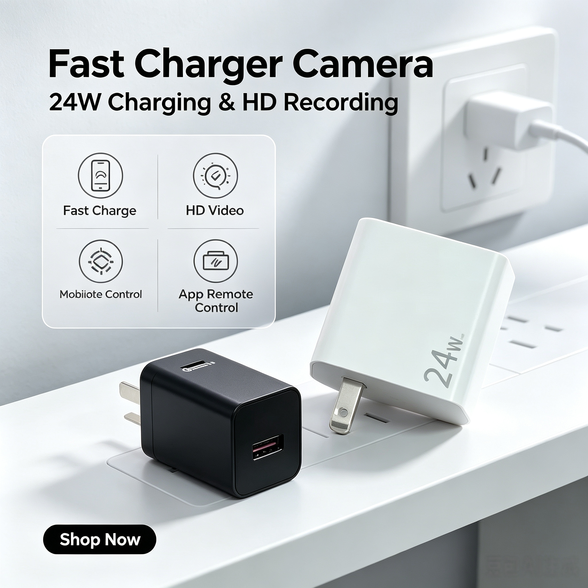 Charging head model, fast charging of charging head, remote control, covert shooting and evidence collection, pinhole camera, camouflage camera