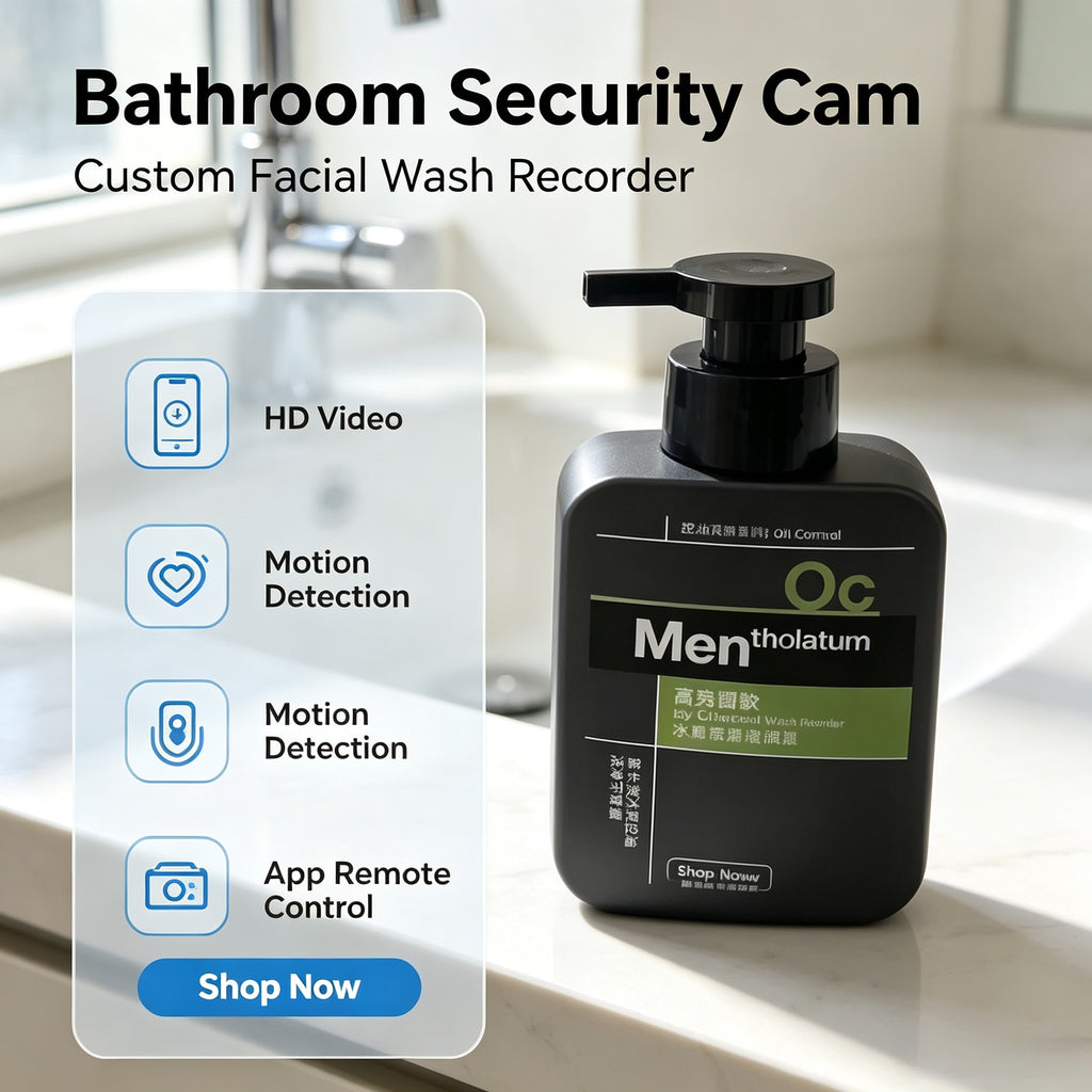 Customer modification Facial cleanser body wash shampoo perfume bathroom surveillance pinhole camera modified lens camouflage camera