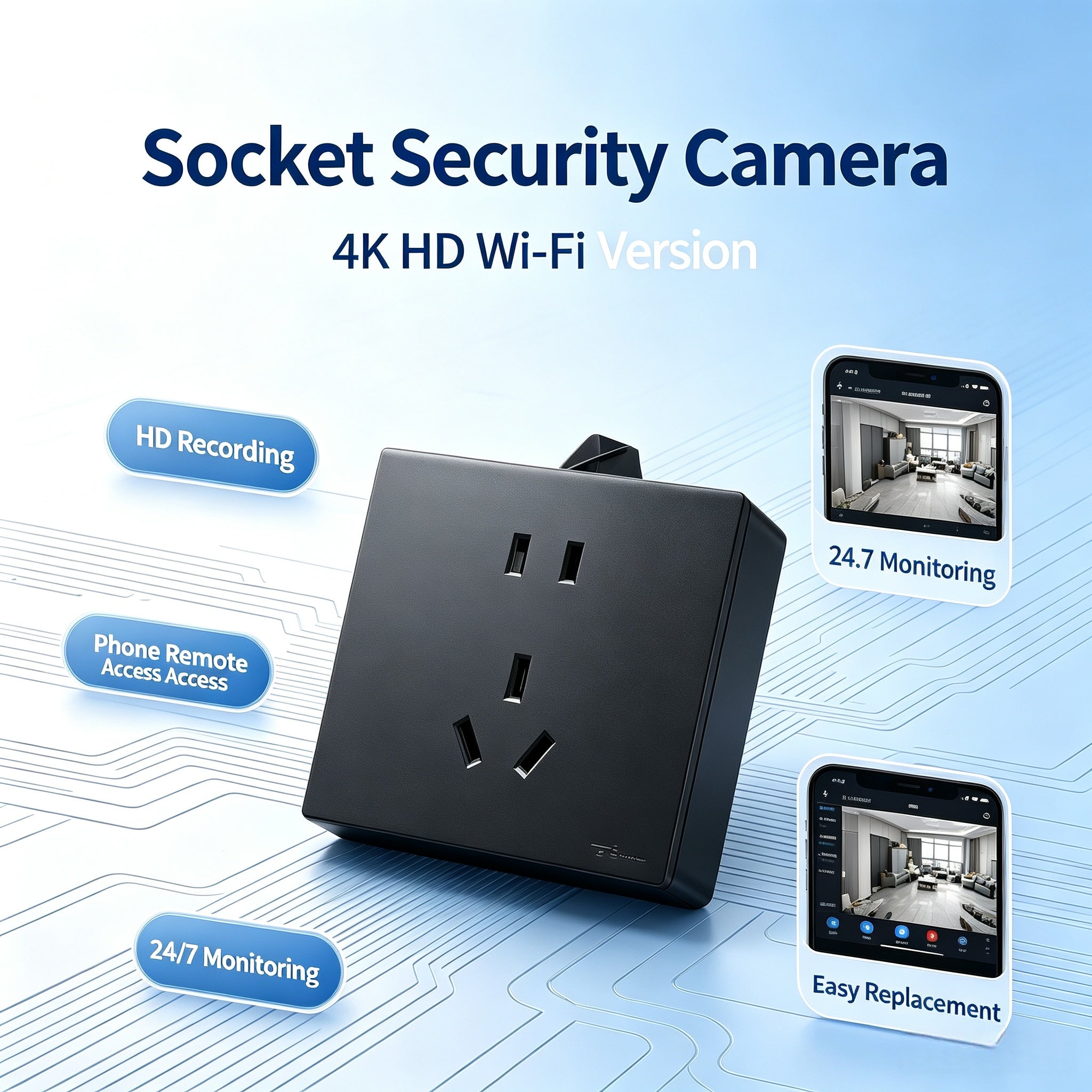 Five-sided 4K HD online version lossless replacement installation, fixed shooting position, long-term monitoring