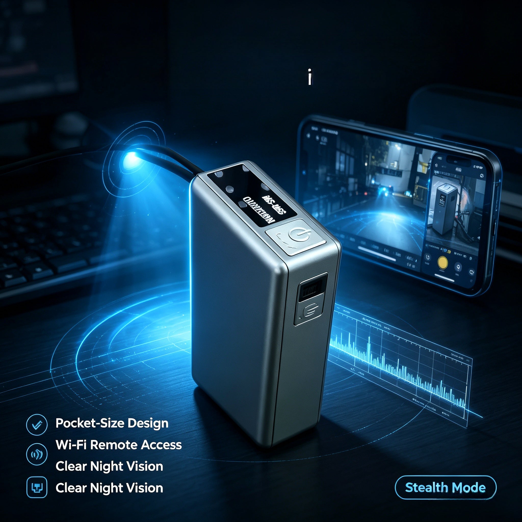 Power bank, camouflaged camera, 4K high definition remote control power bank camera