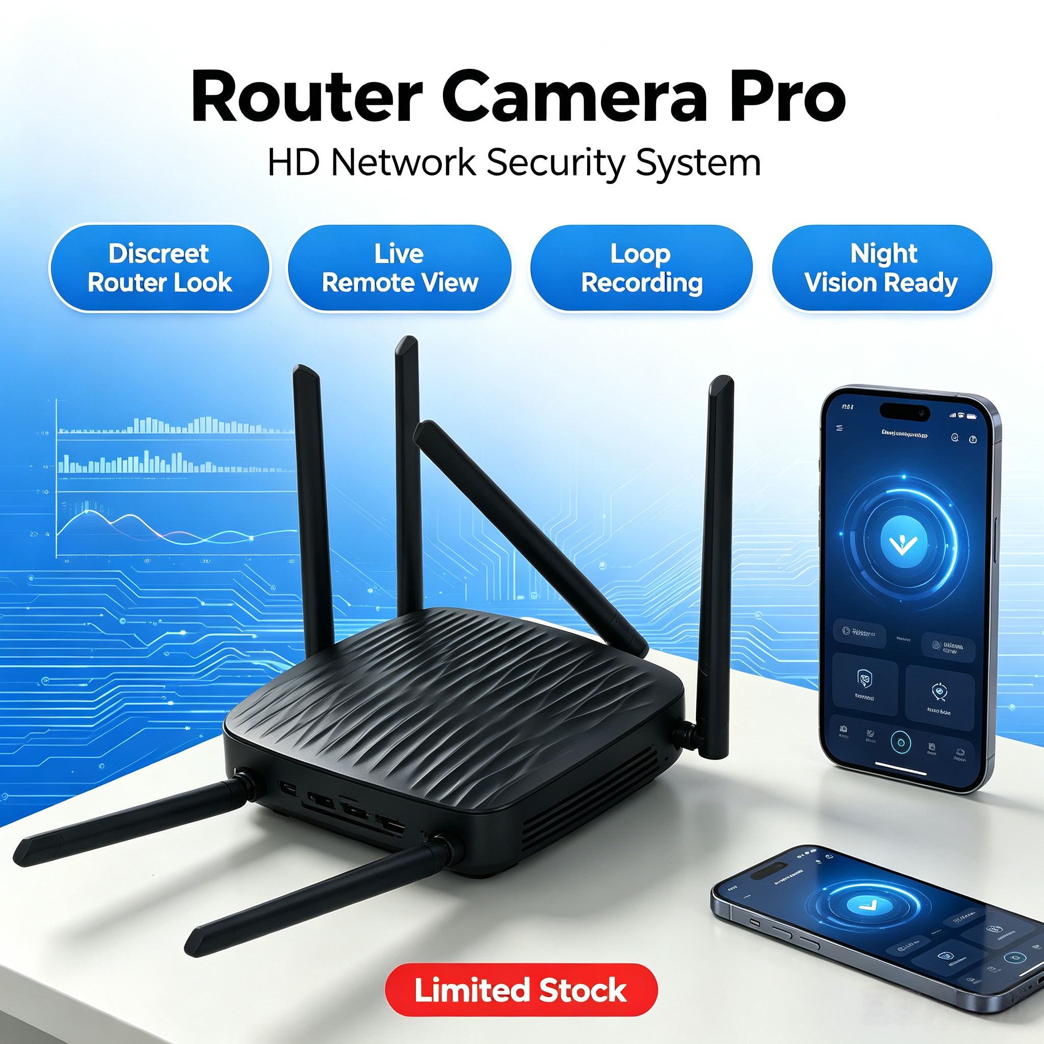 High-definition router camera with remote control pinhole camera pinhole router camera