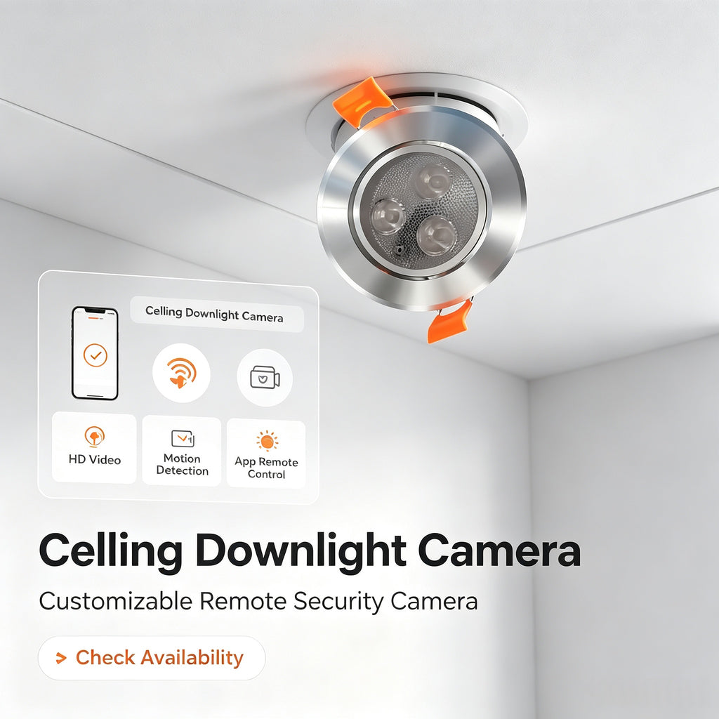 Customized downlights and spotlights, remote-controlled cameras, concealed smart security cameras