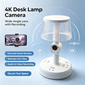 Multifunctional 4K Desk Lamp with Wide-Angle Lens for Recording and Video, Disguised Camera